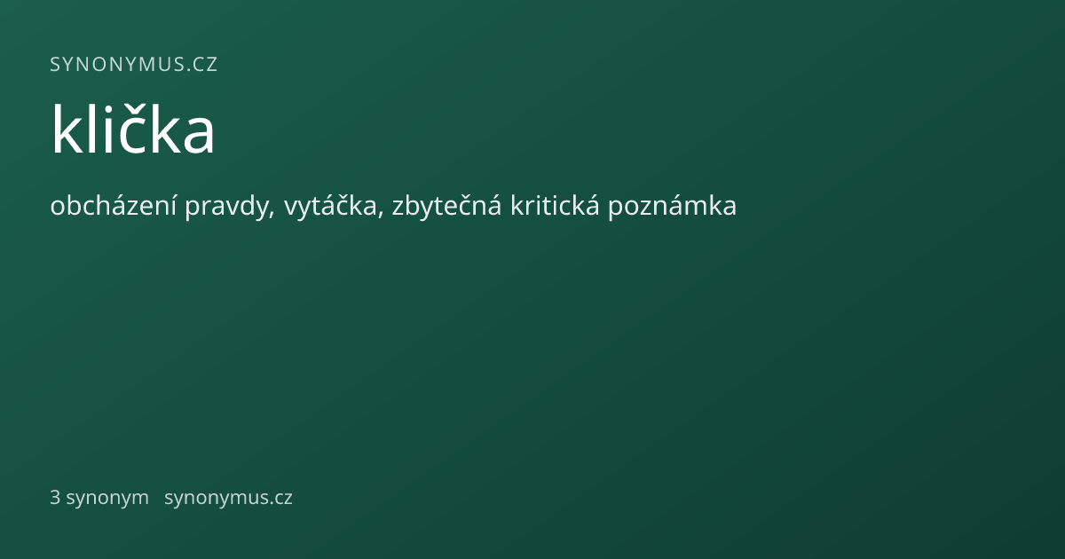 Náhled odkazu: klička