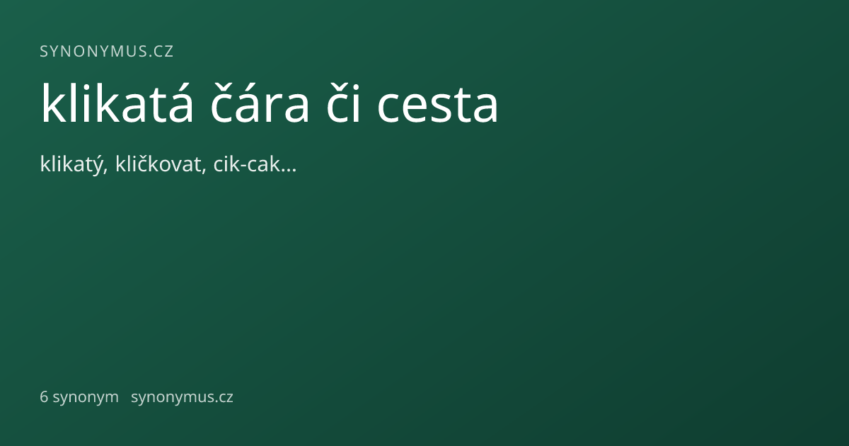 Náhled odkazu: klikatá čára či cesta