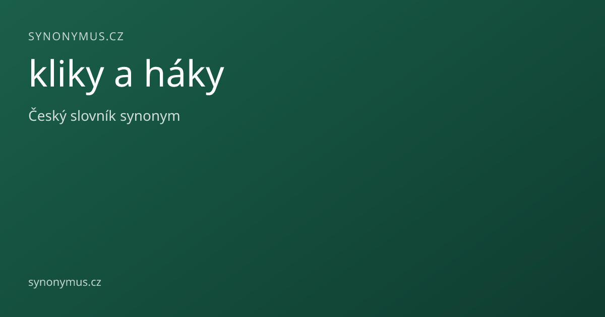 Náhled odkazu: kliky a háky