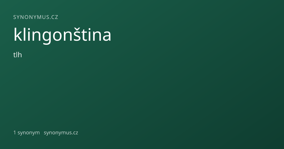 Náhled odkazu: klingonština
