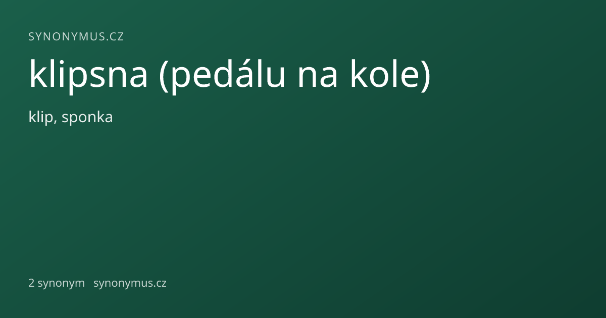 Náhled odkazu: klipsna (pedálu na kole)
