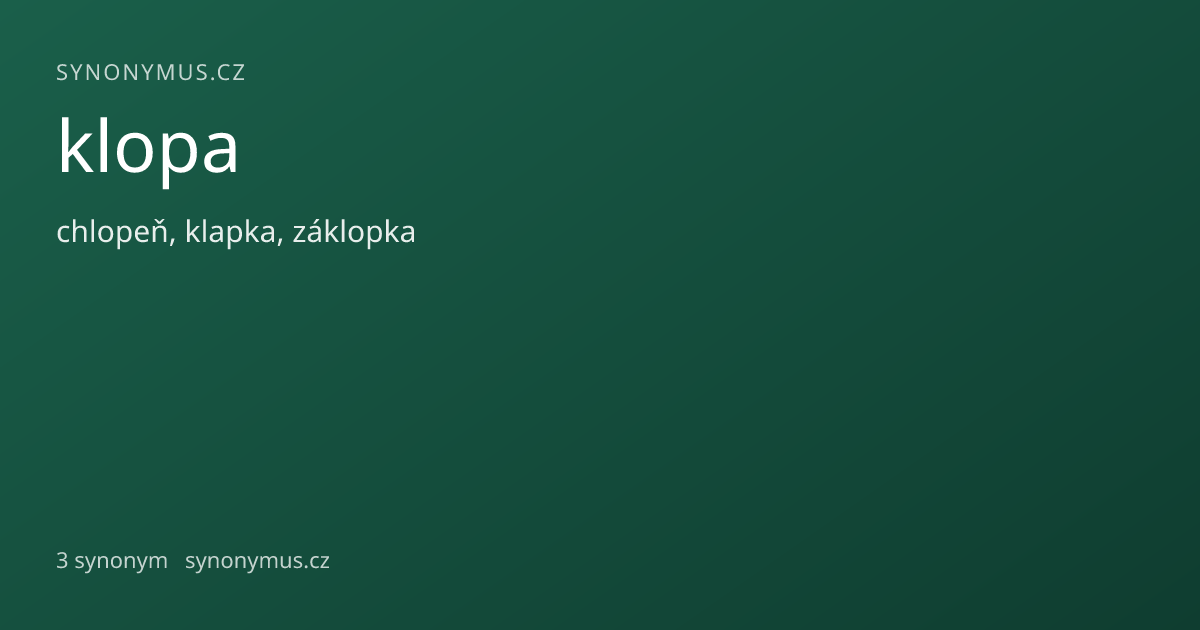 Náhled odkazu: klopa