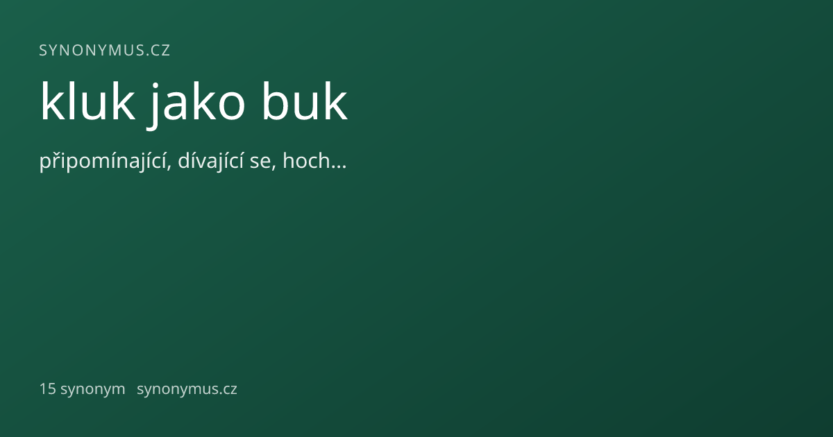Náhled odkazu: kluk jako buk