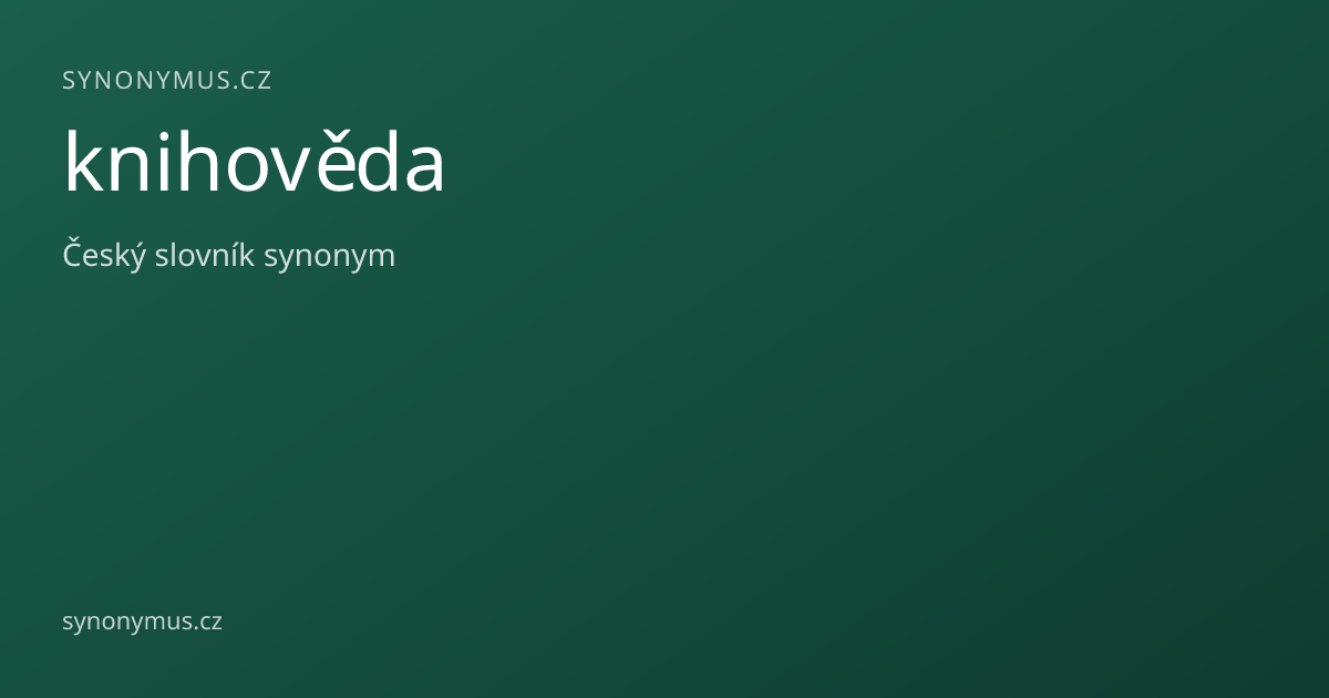 Náhled odkazu: knihověda