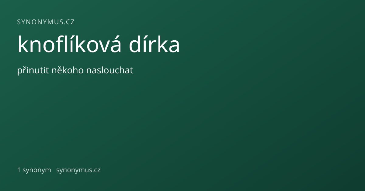 Náhled odkazu: knoflíková dírka