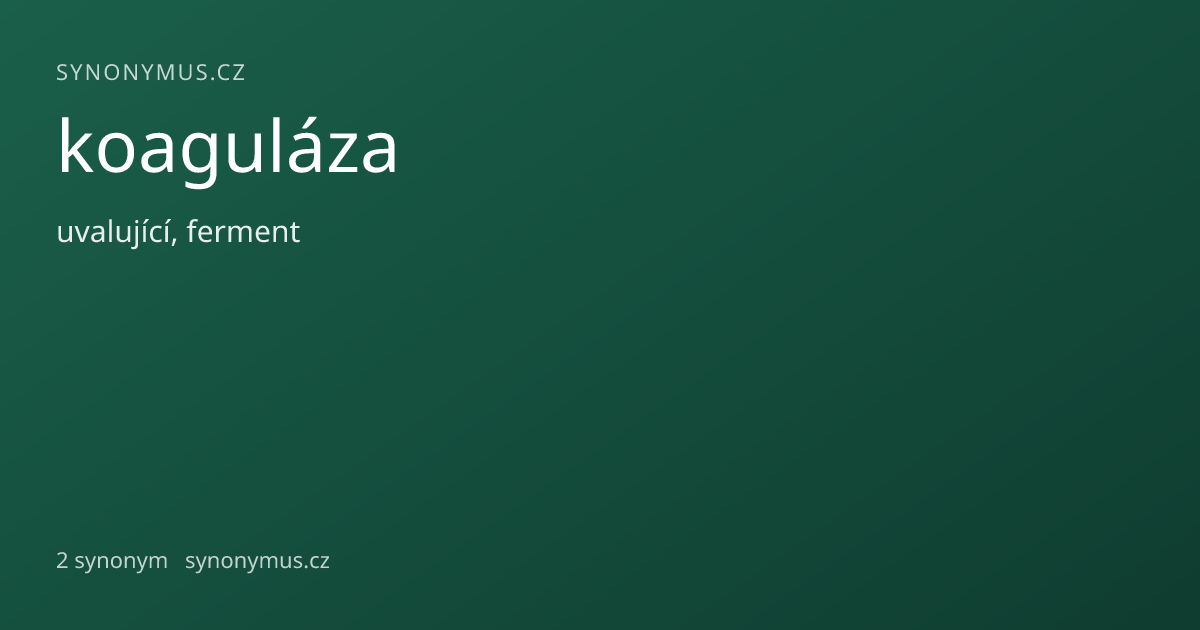 Náhled odkazu: koaguláza