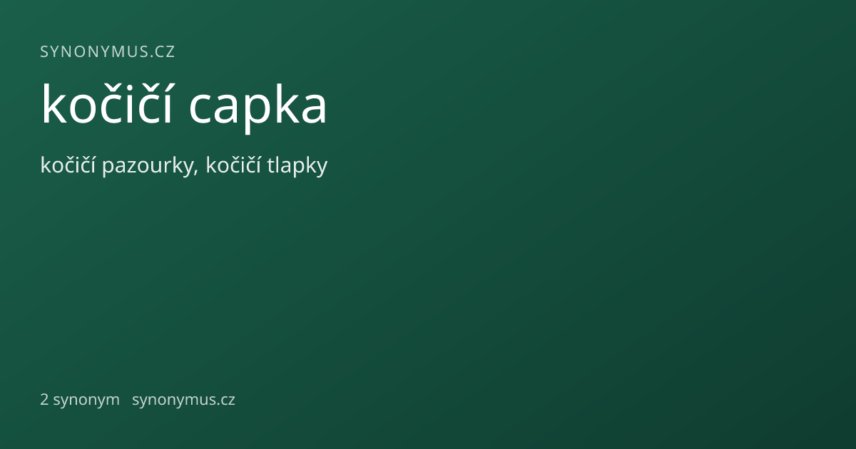 Náhled odkazu: kočičí capka