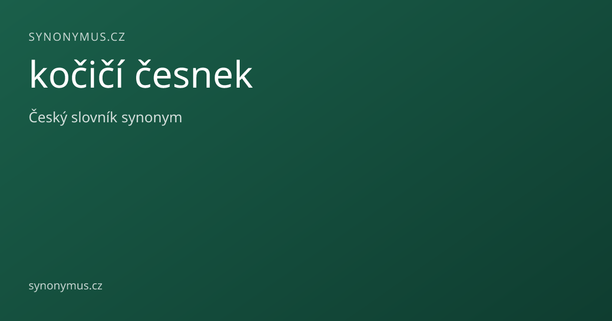 Náhled odkazu: kočičí česnek