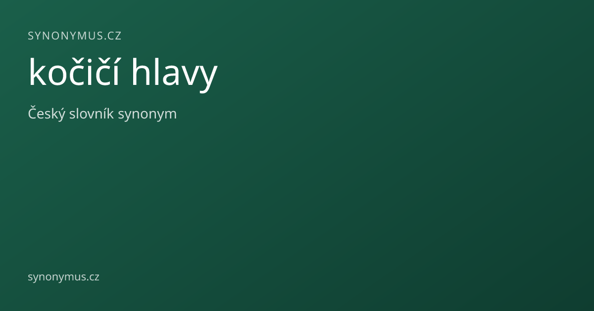 Náhled odkazu: kočičí hlavy