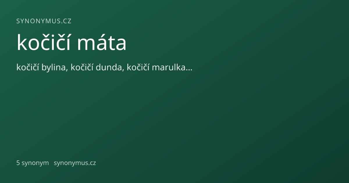 Náhled odkazu: kočičí máta