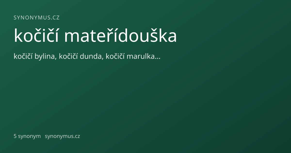 Náhled odkazu: kočičí mateřídouška