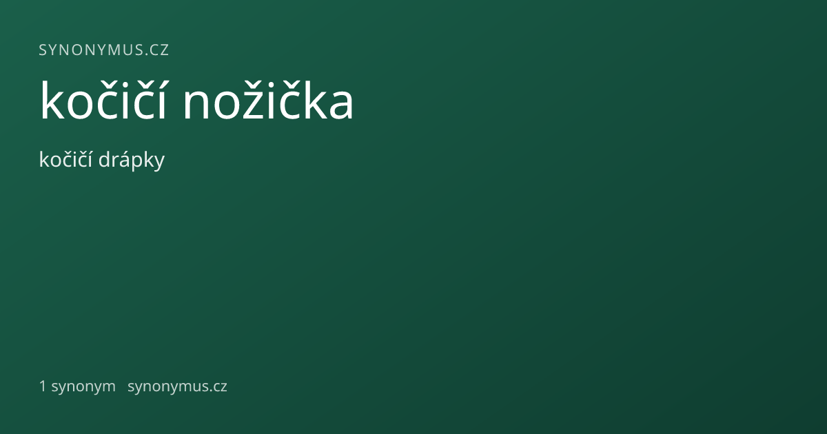Náhled odkazu: kočičí nožička