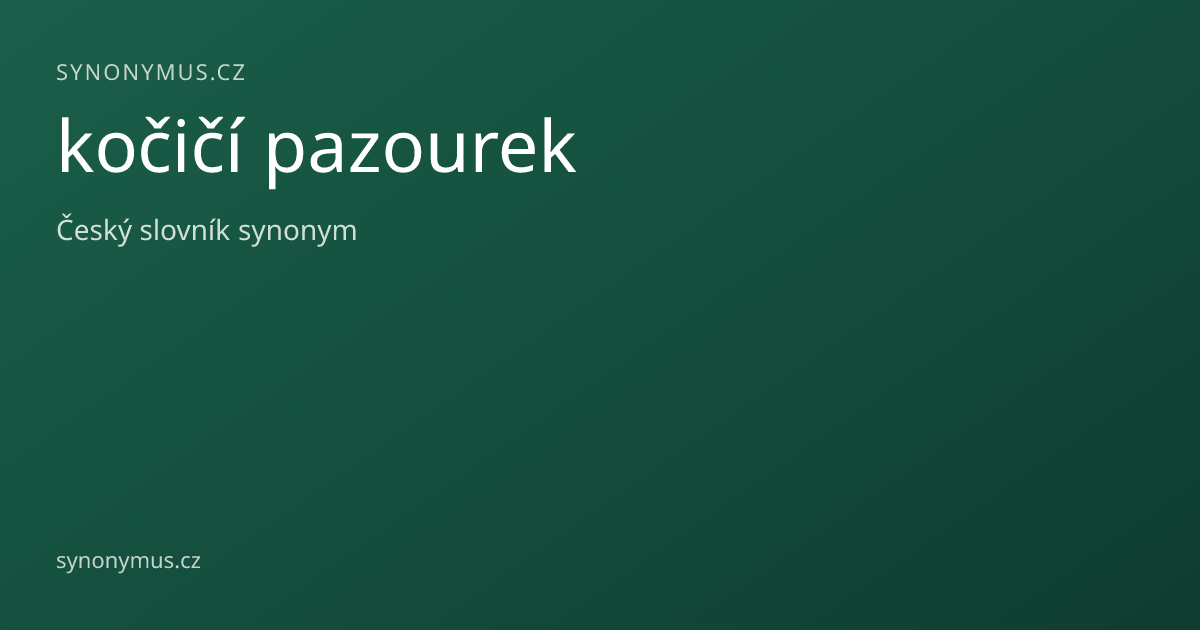 Náhled odkazu: kočičí pazourek