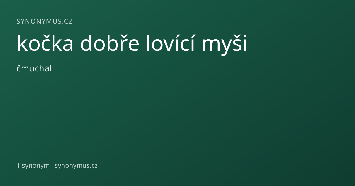 Náhled odkazu: kočka dobře lovící myši