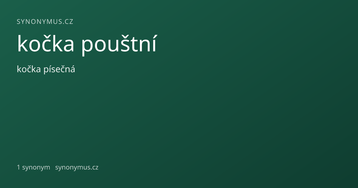 Náhled odkazu: kočka pouštní