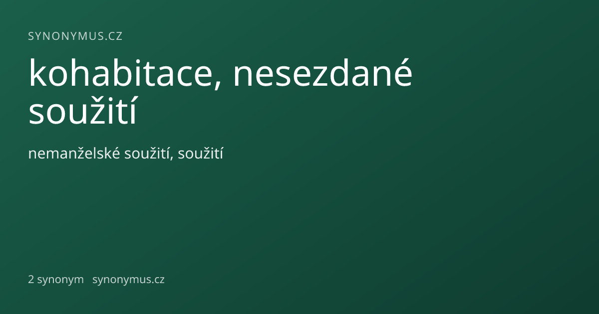 Náhled odkazu: kohabitace, nesezdané soužití