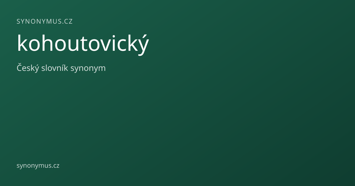 Náhled odkazu: kohoutovický
