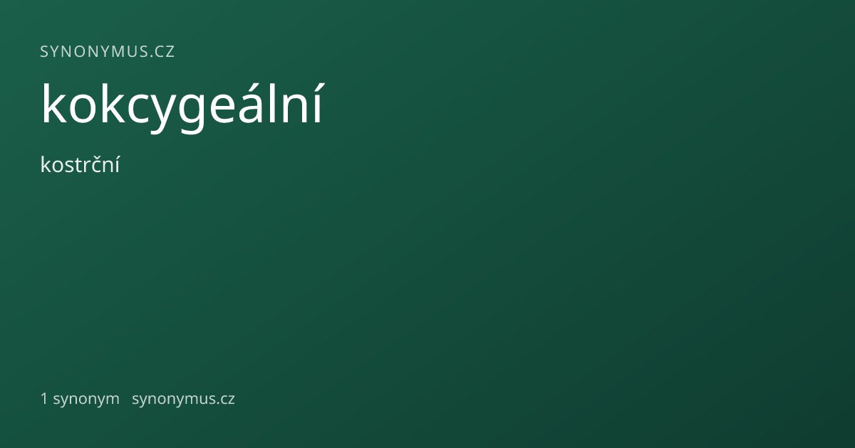 Náhled odkazu: kokcygeální