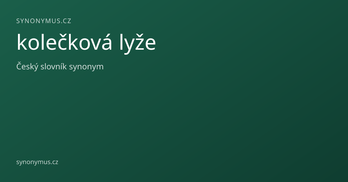 Náhled odkazu: kolečková lyže