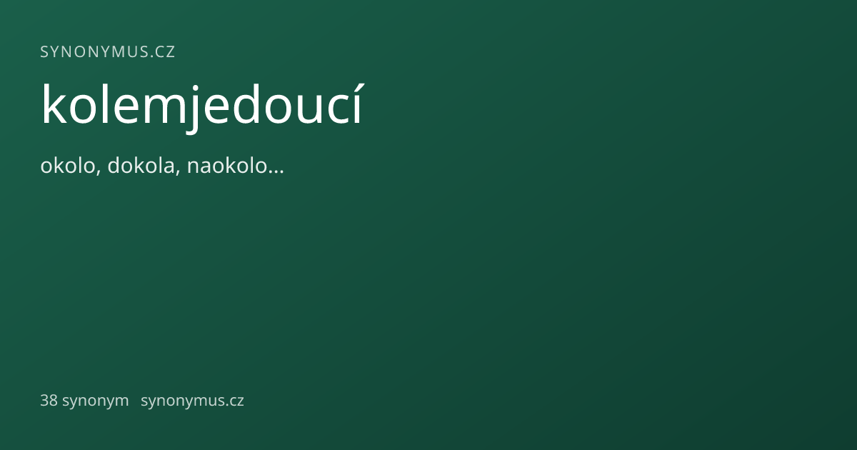 Náhled odkazu: kolemjedoucí