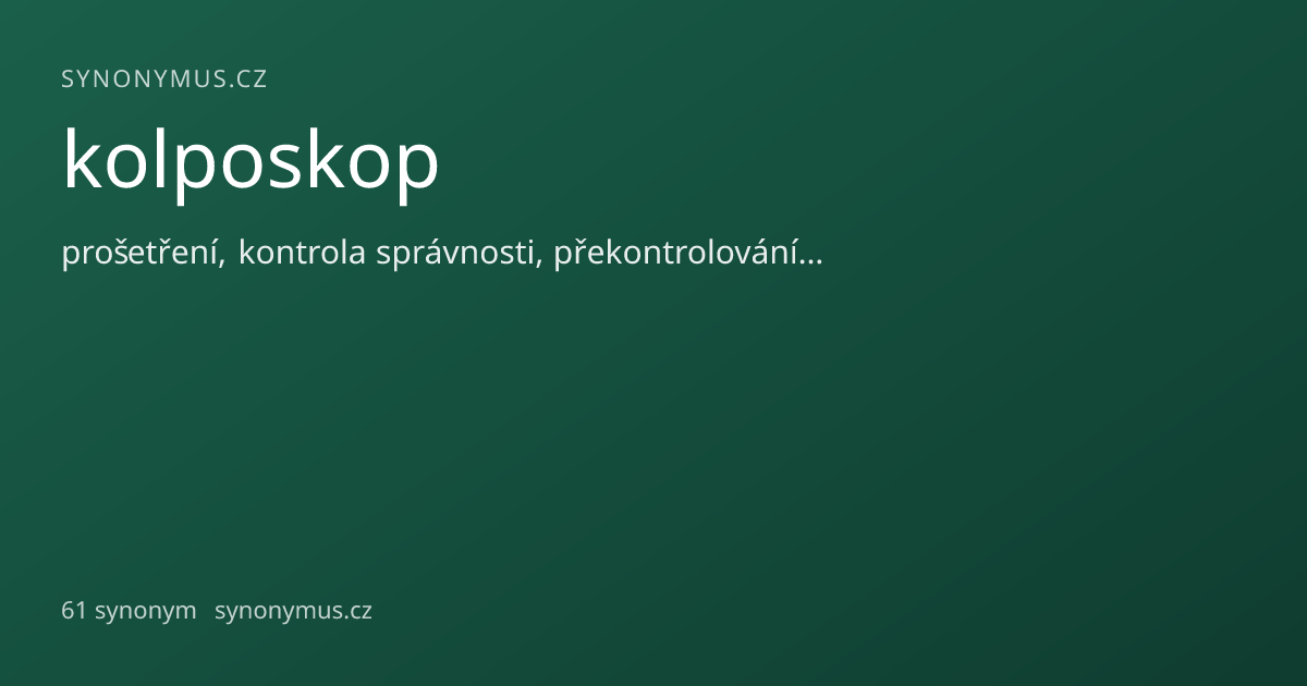 Náhled odkazu: kolposkop