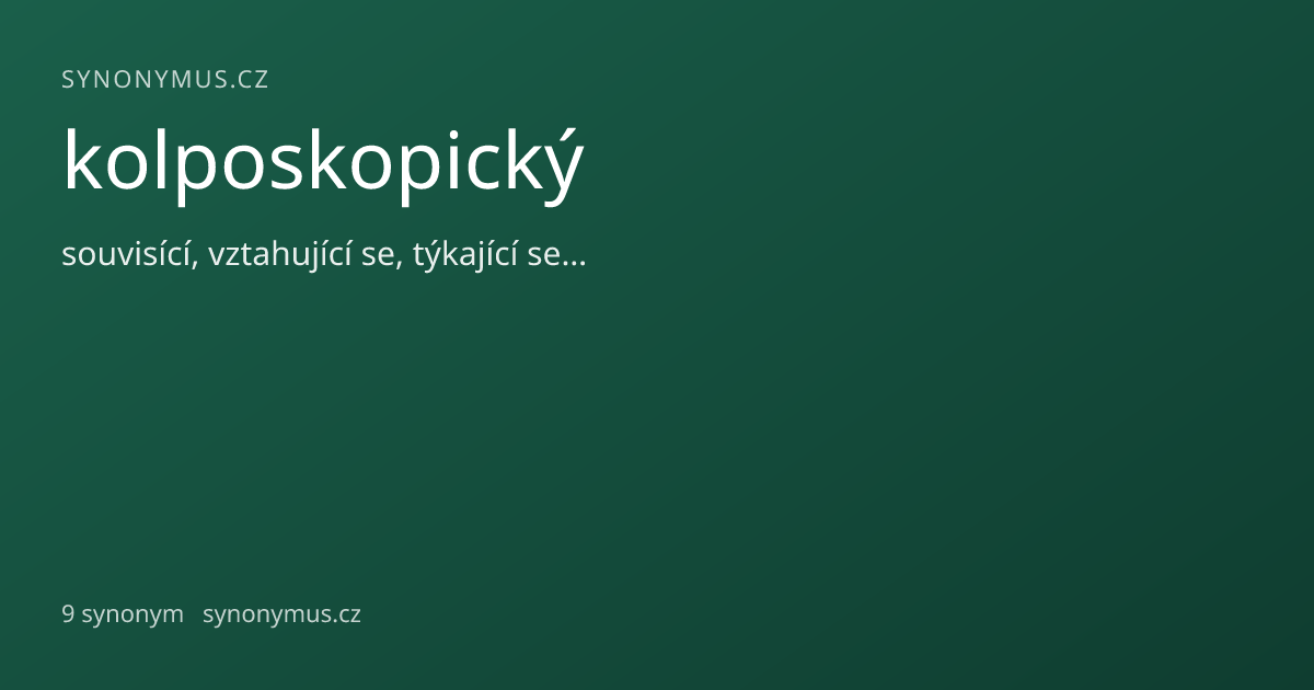 Náhled odkazu: kolposkopický