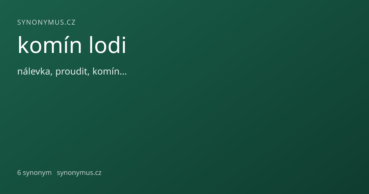 Náhled odkazu: komín lodi