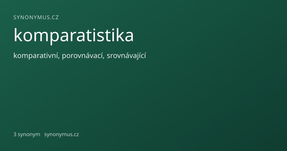 Náhled odkazu: komparatistika