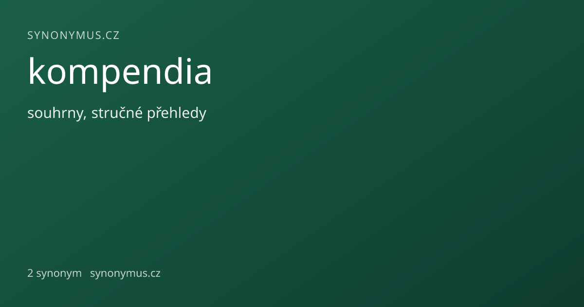 Náhled odkazu: kompendia