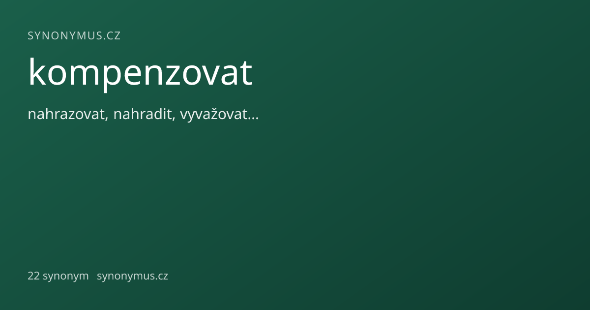 Náhled odkazu: kompenzovat