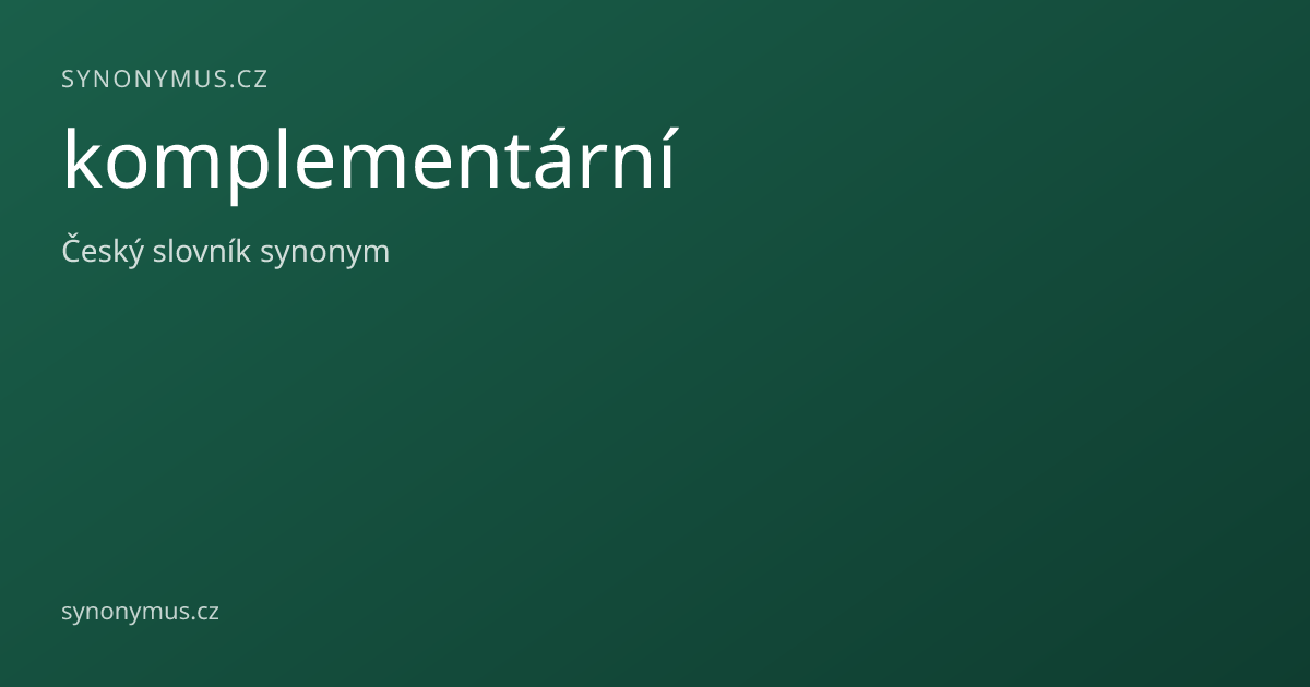 Náhled odkazu: komplementární