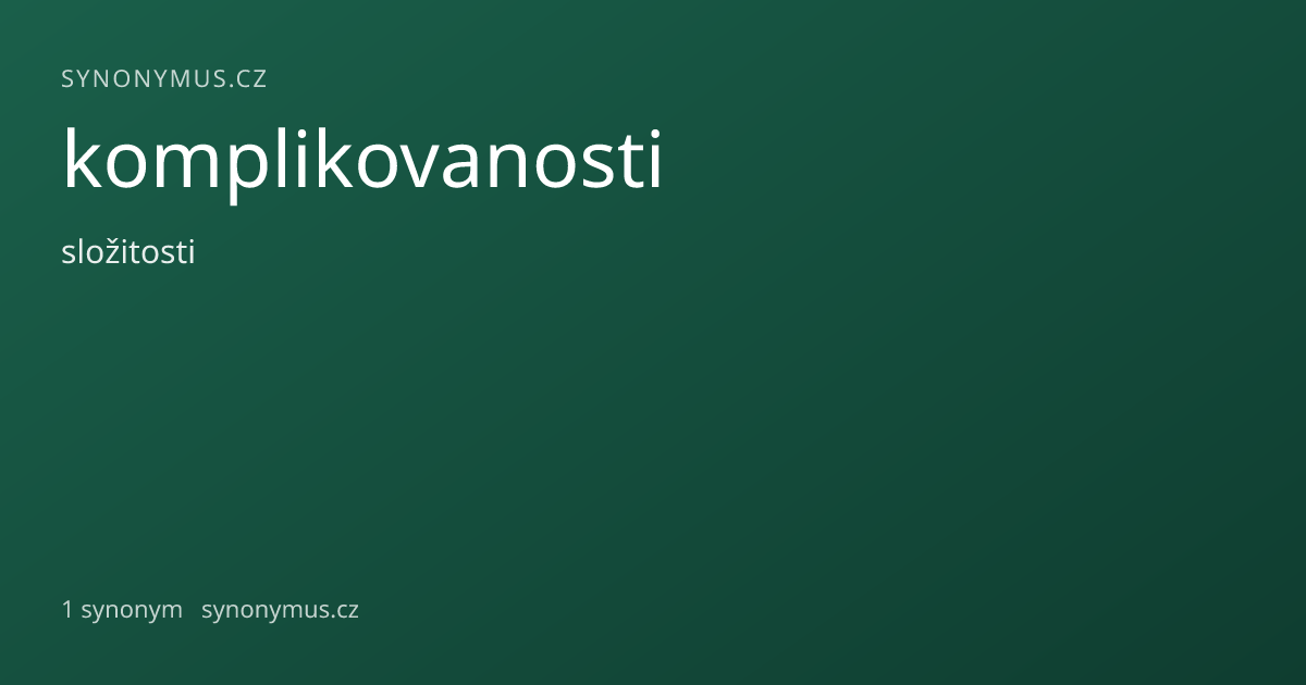 Náhled odkazu: komplikovanosti