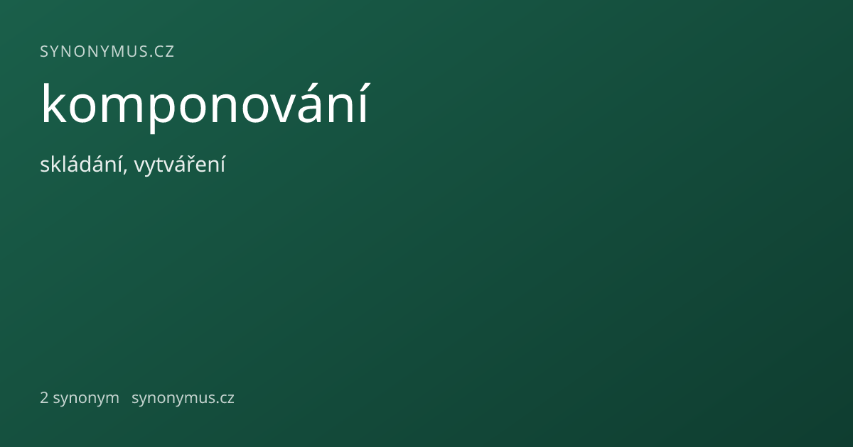 Náhled odkazu: komponování