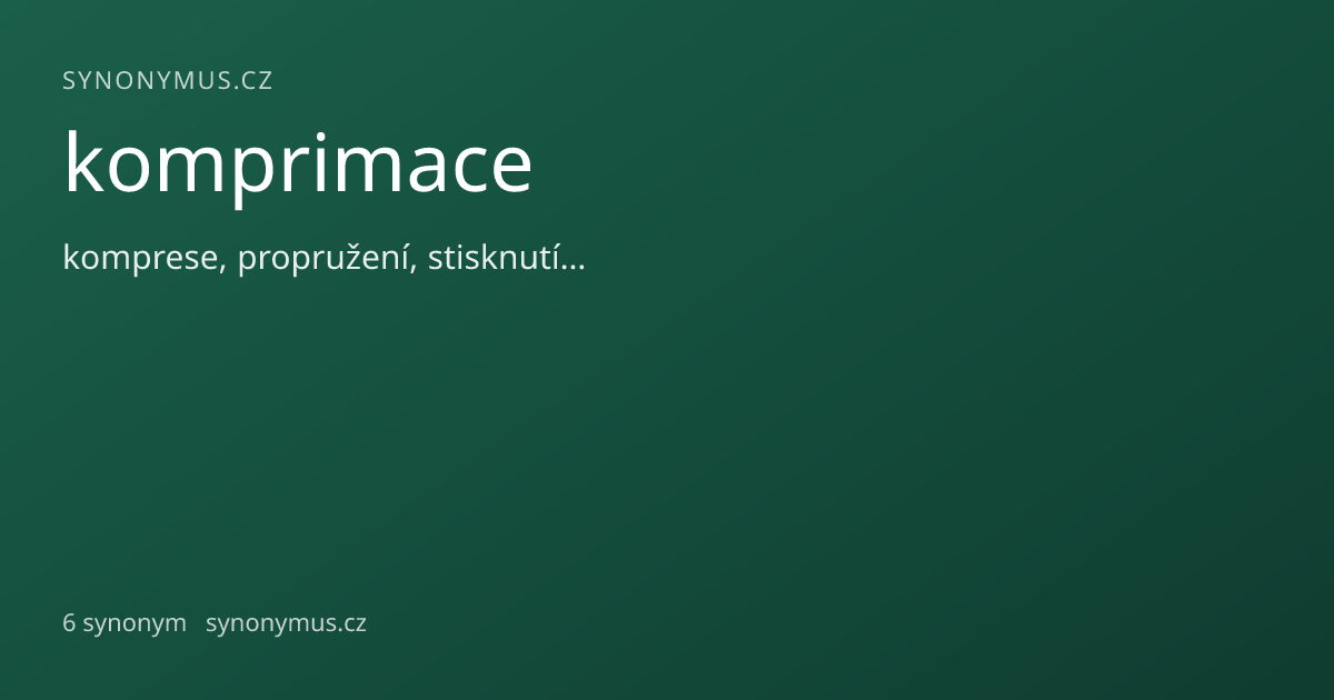 Náhled odkazu: komprimace