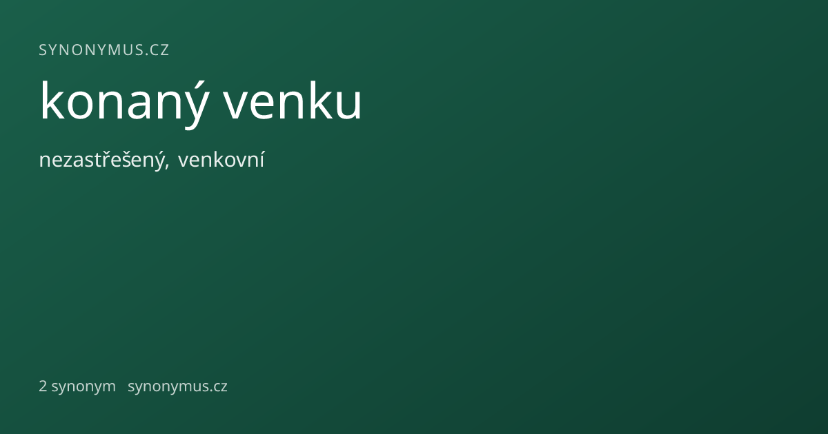 Náhled odkazu: konaný venku