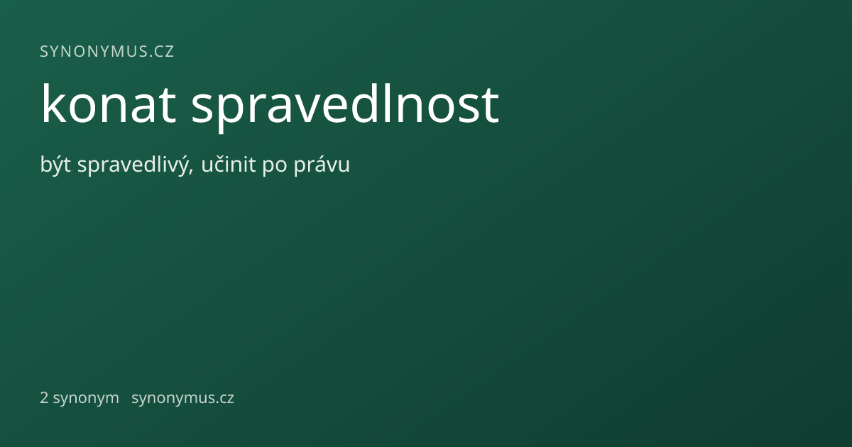 Náhled odkazu: konat spravedlnost