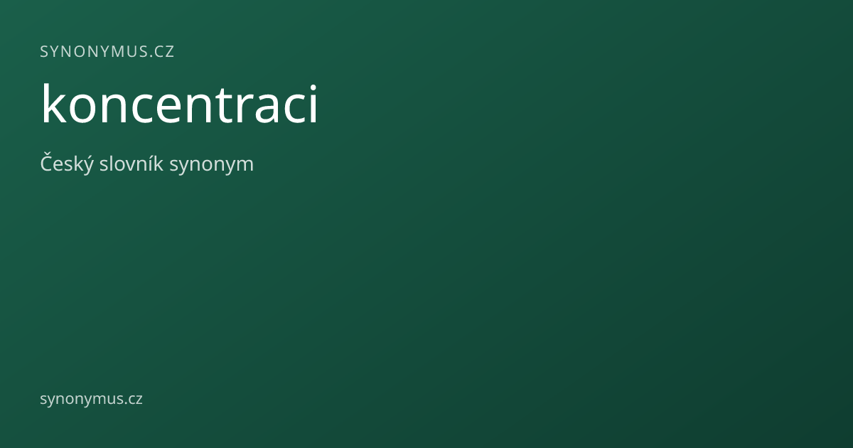 Náhled odkazu: koncentraci