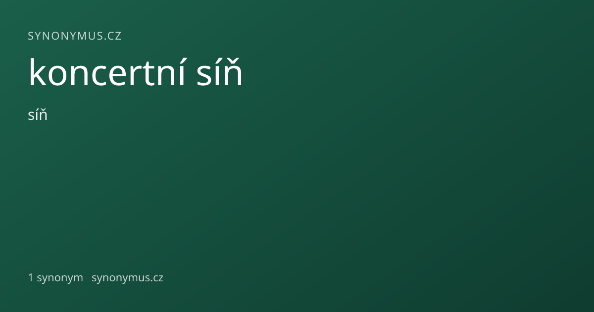 Náhled odkazu: koncertní síň