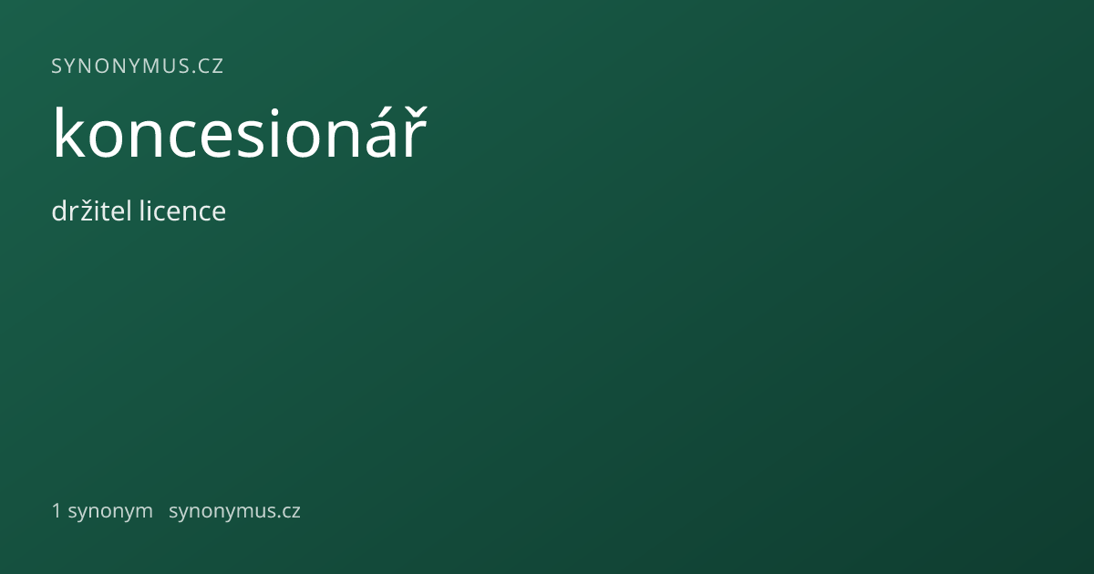 Náhled odkazu: koncesionář