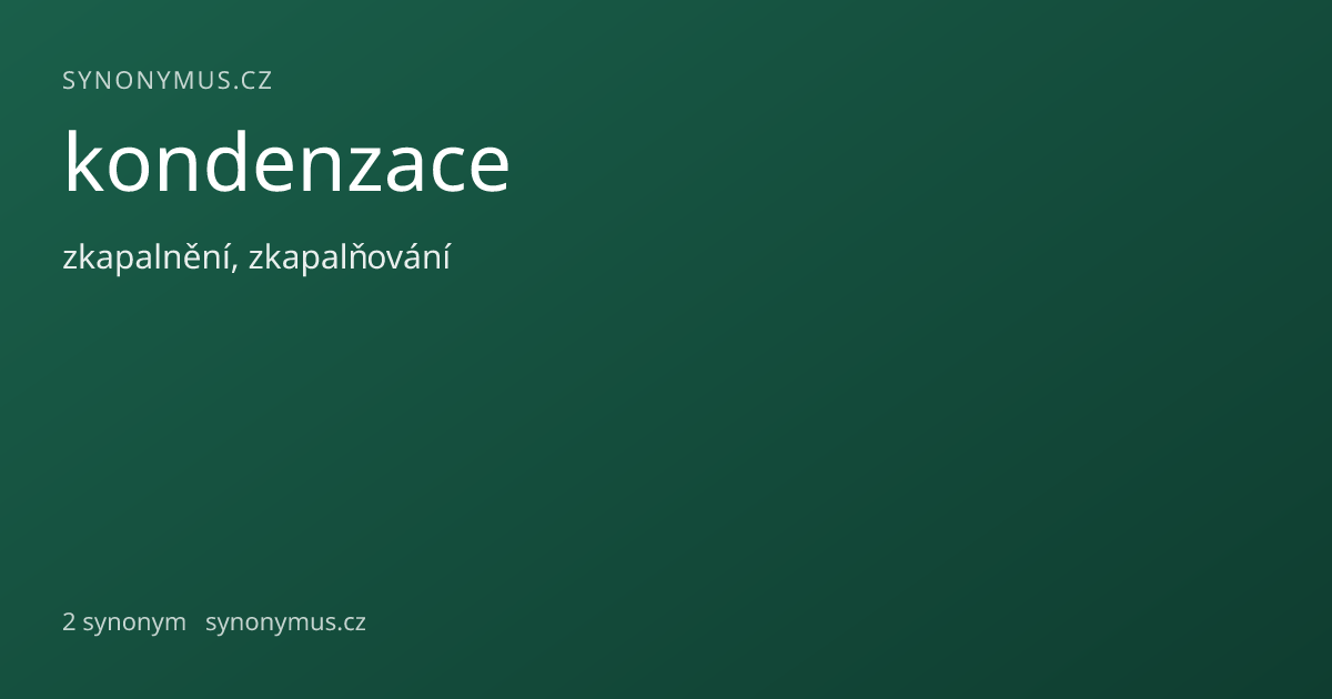 Náhled odkazu: kondenzace