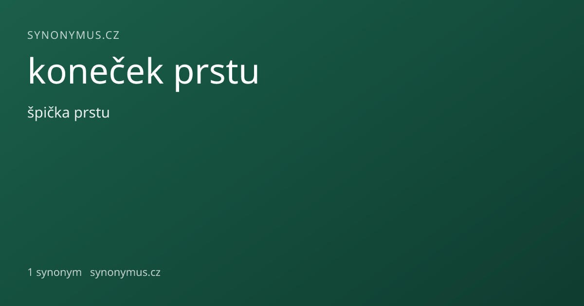 Náhled odkazu: koneček prstu