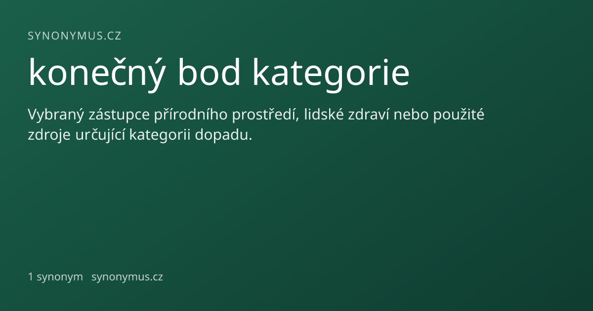 Náhled odkazu: konečný bod kategorie