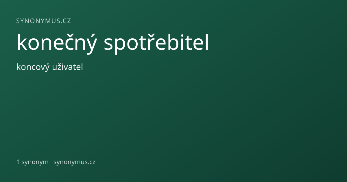 Náhled odkazu: konečný spotřebitel