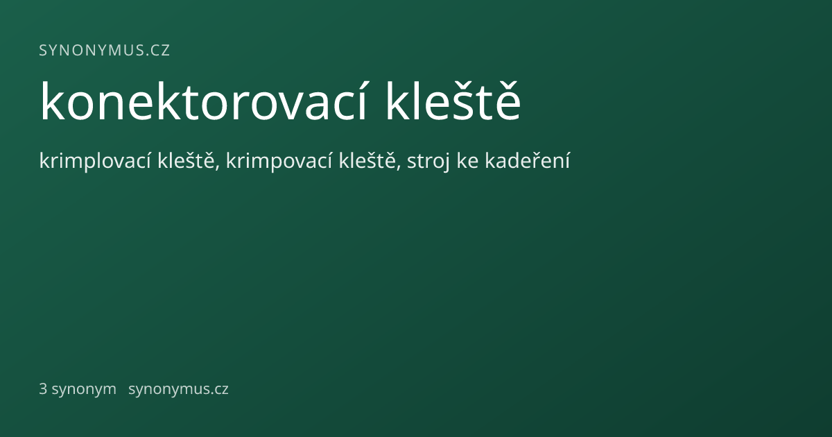Náhled odkazu: konektorovací kleště