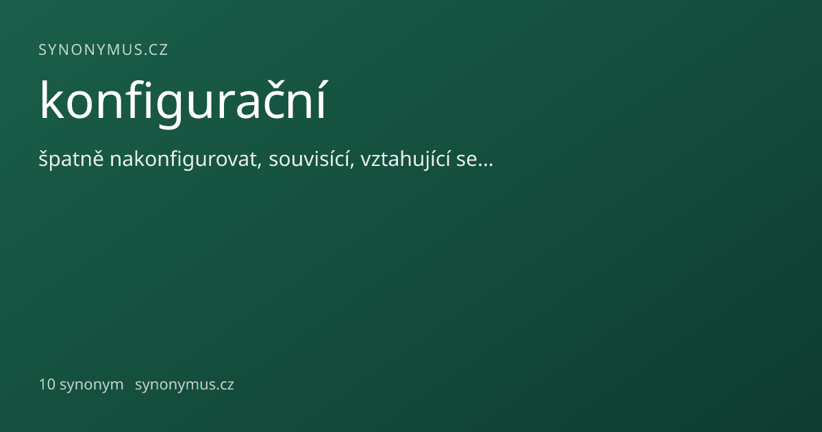 Náhled odkazu: konfigurační