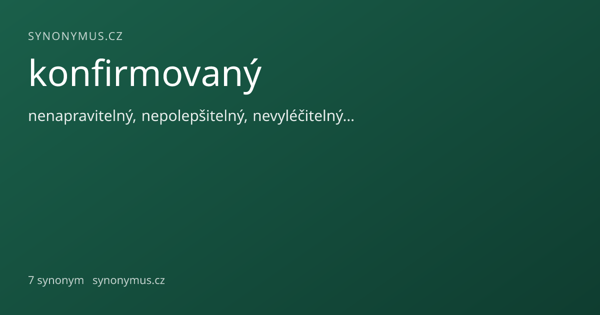 Náhled odkazu: konfirmovaný