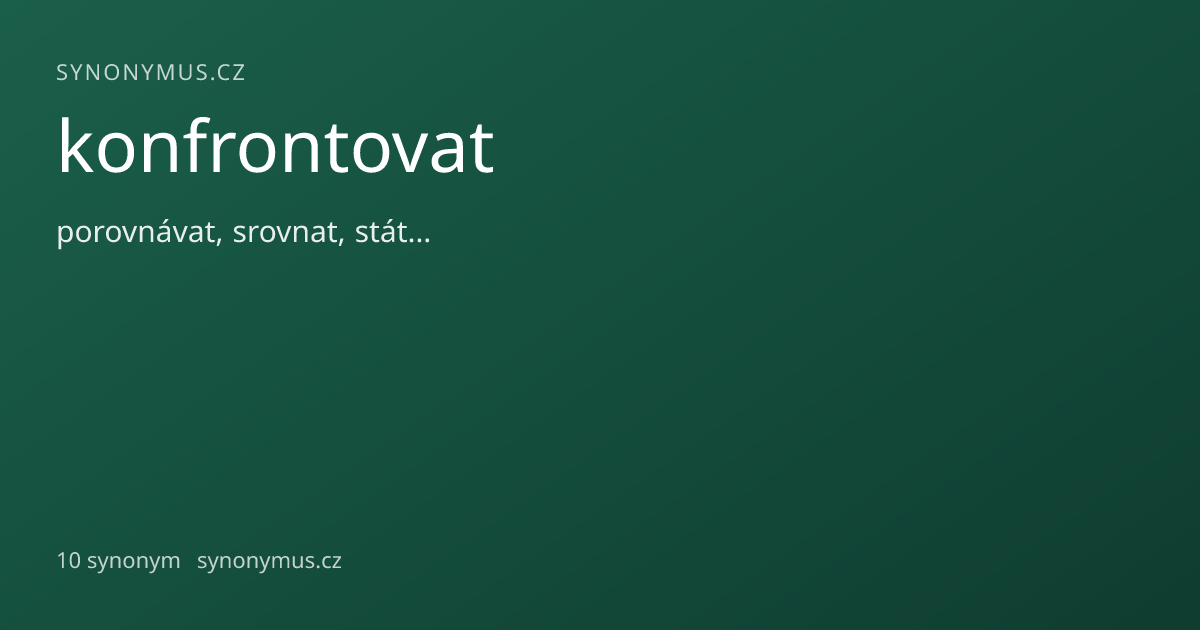 Náhled odkazu: konfrontovat