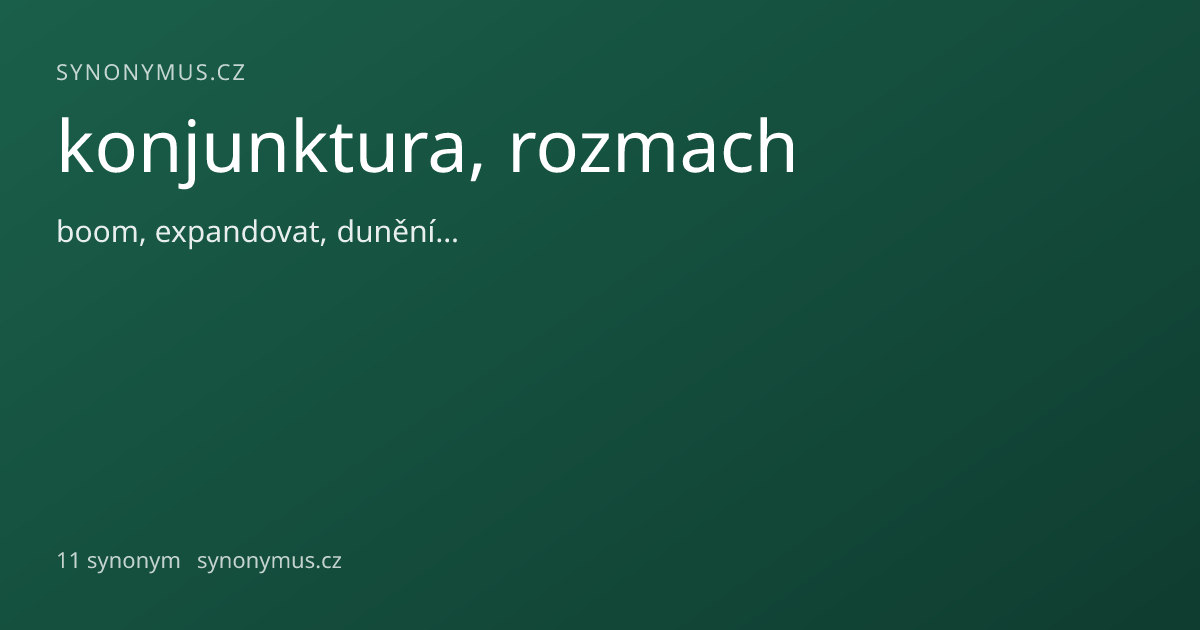 Náhled odkazu: konjunktura, rozmach