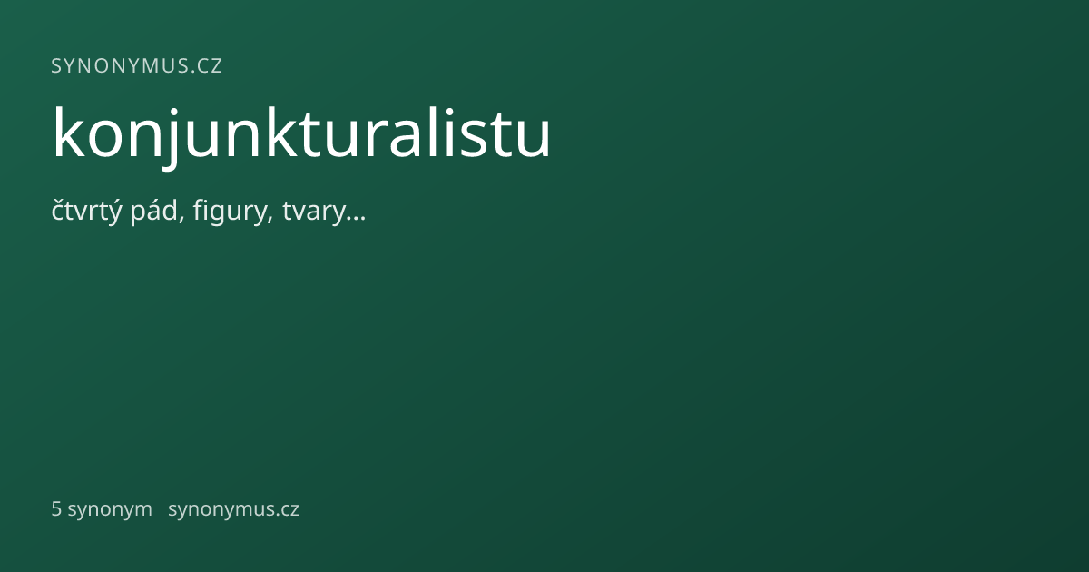 Náhled odkazu: konjunkturalistu