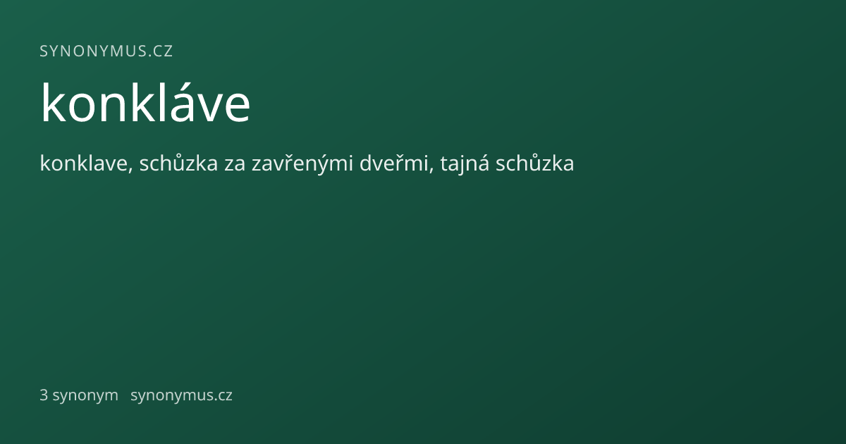 Náhled odkazu: konkláve